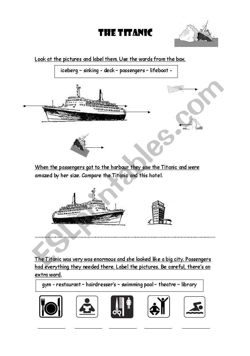 titanic journey worksheet