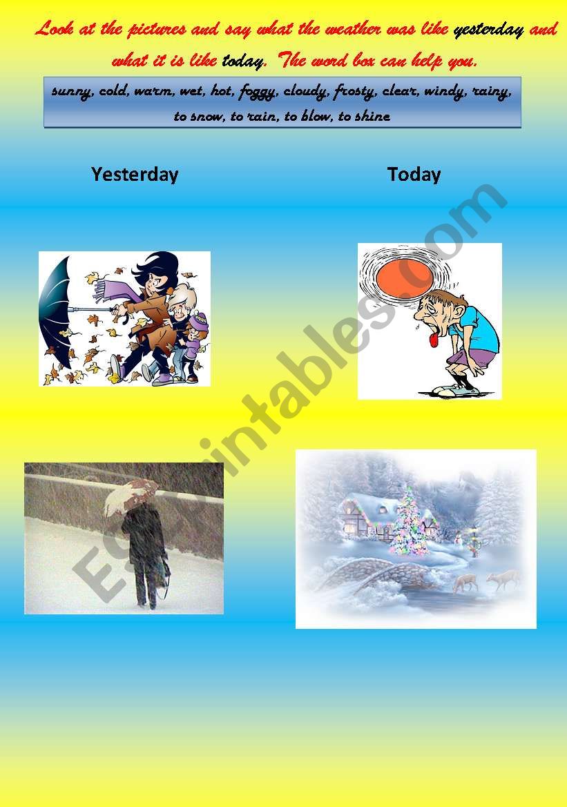 What is the weather like? worksheet