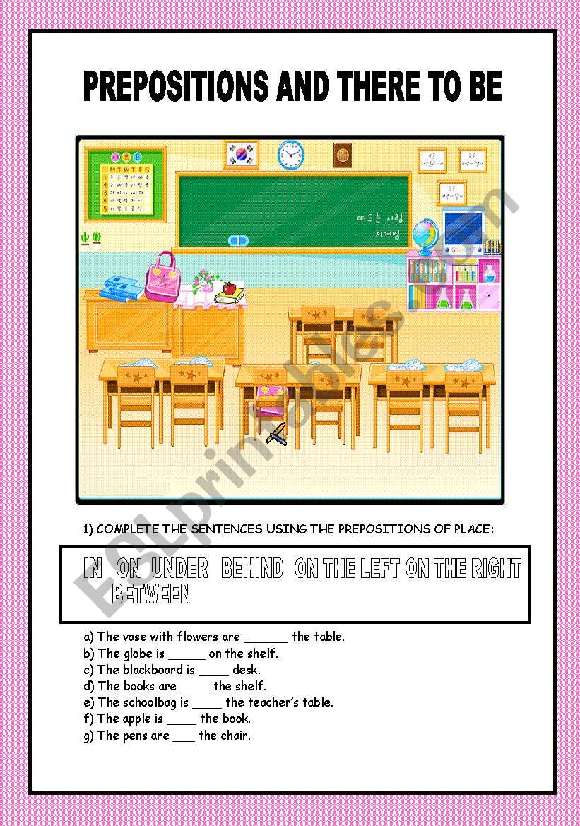 PREPOSITIONS OF PLACE AND VERB THERE TO BE