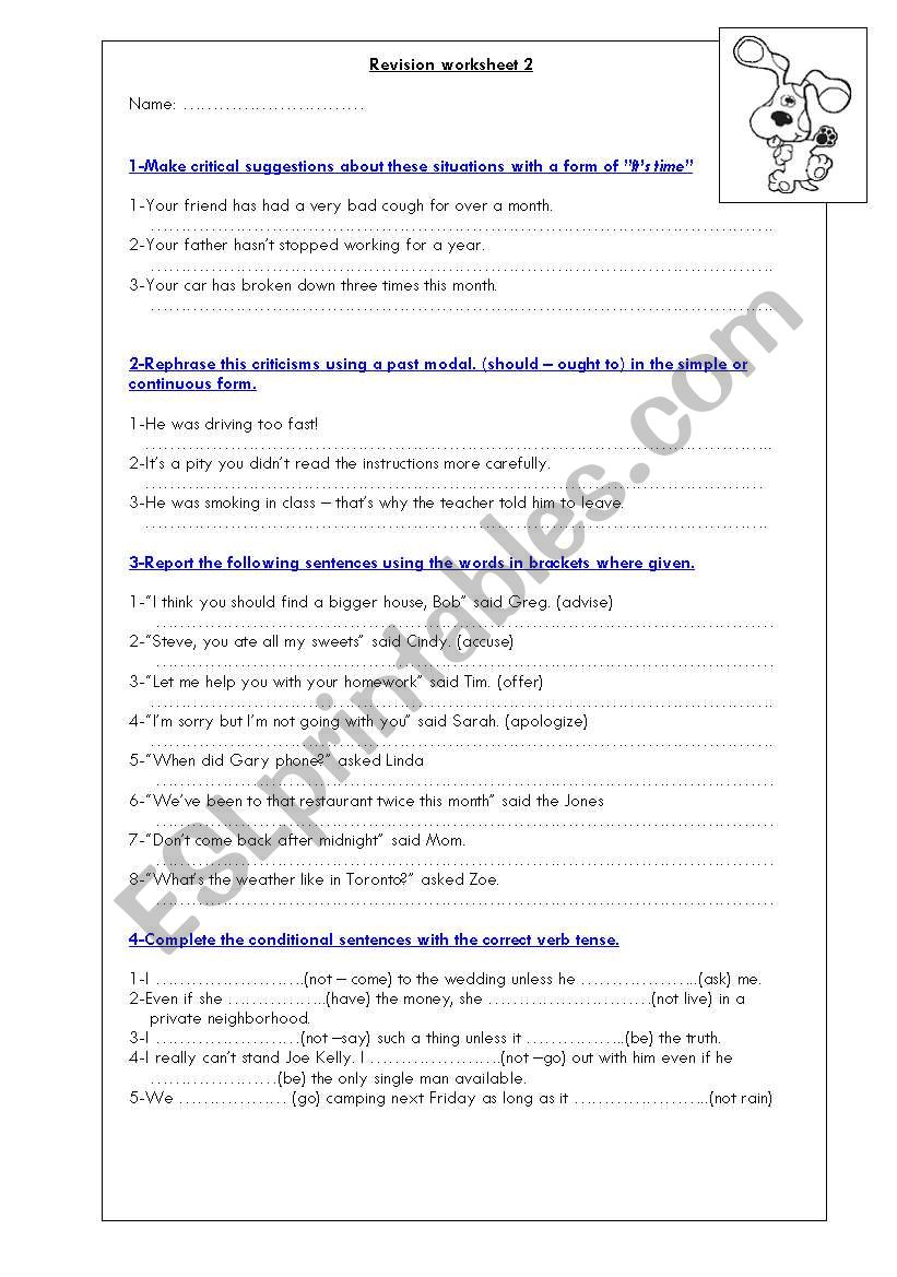 Revision 2 worksheet