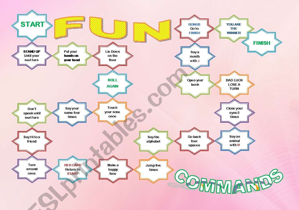 FUN COMMANDS worksheet