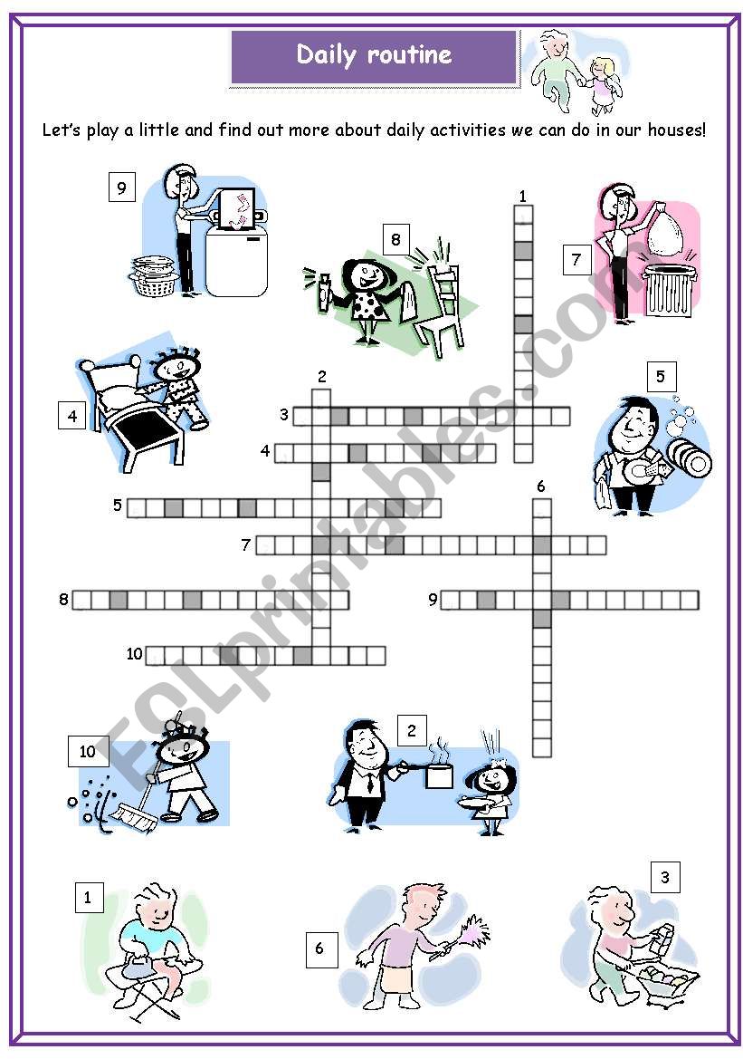 Daily routine crossword puzzle