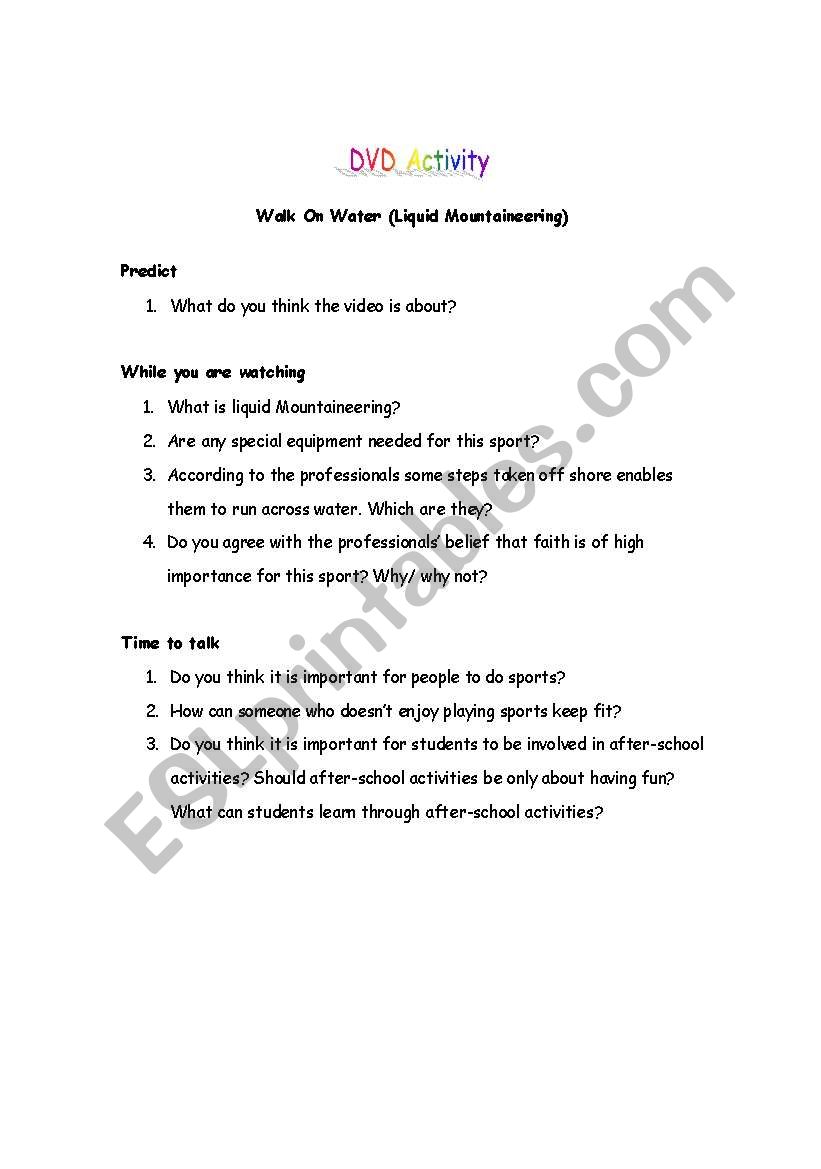 speaking practice worksheet