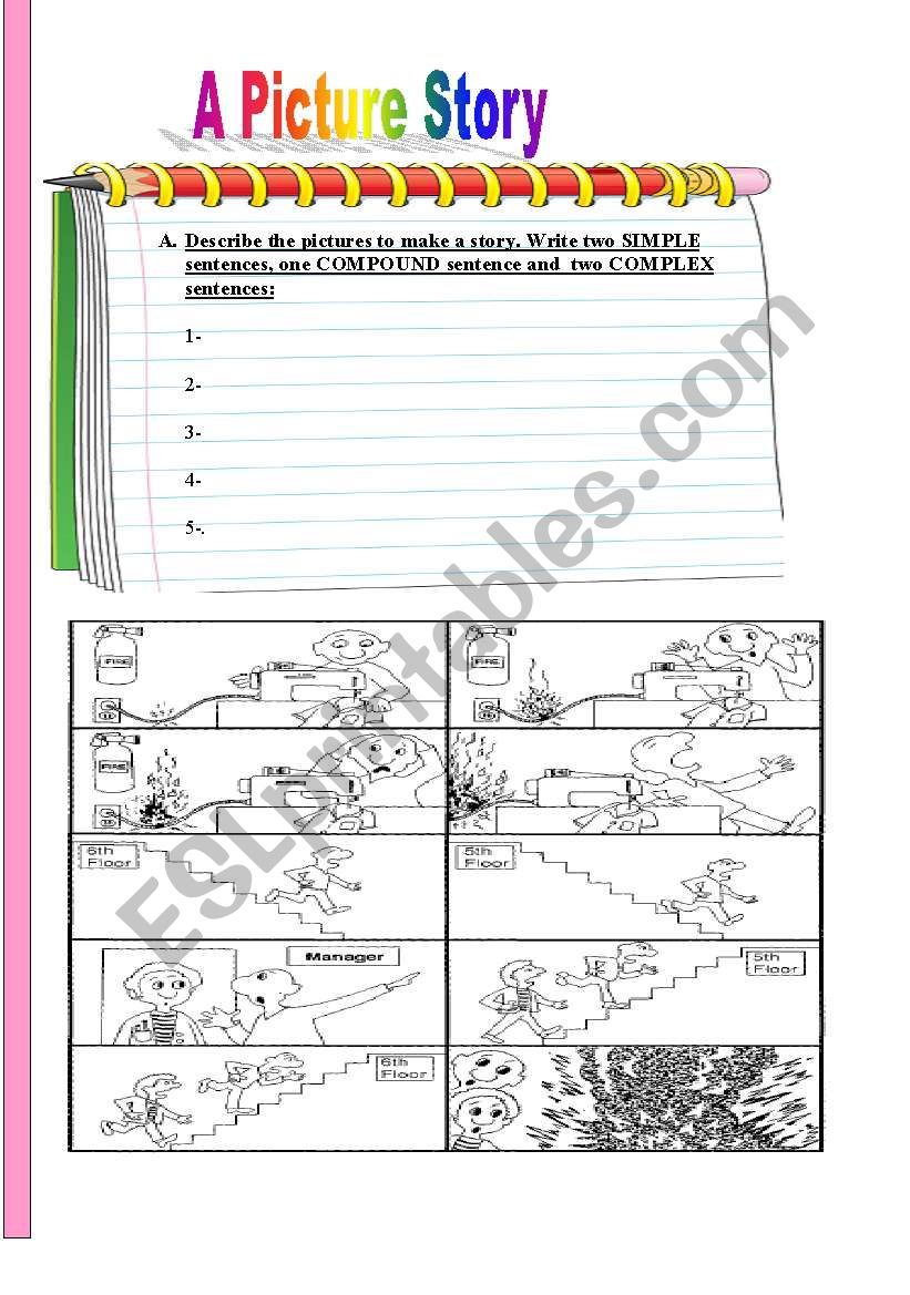  a picture story for writing worksheet