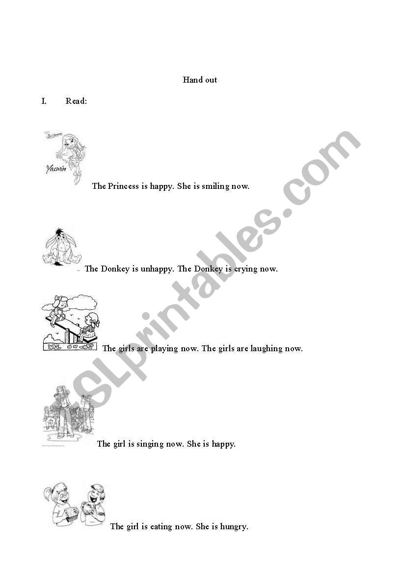 Present continuous worksheet