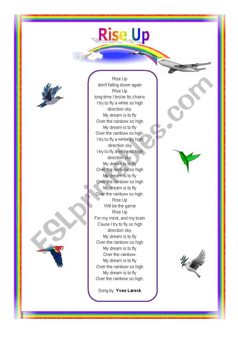 Song: Rise Up worksheet