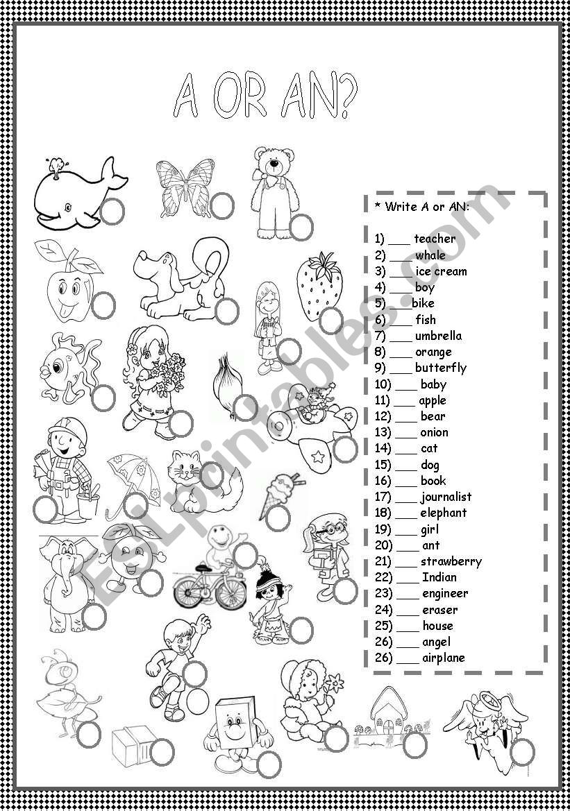 ARTICLE worksheet