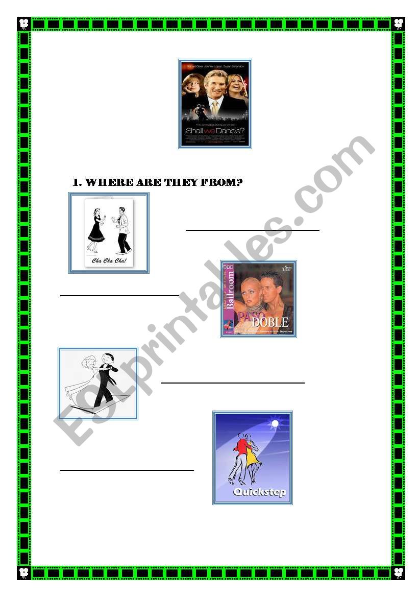 Shall we dance? worksheet