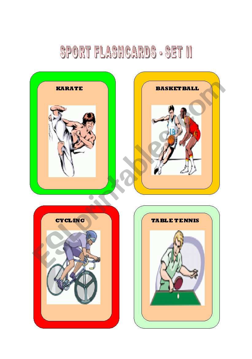 Sports Flashcard Part - 2 worksheet