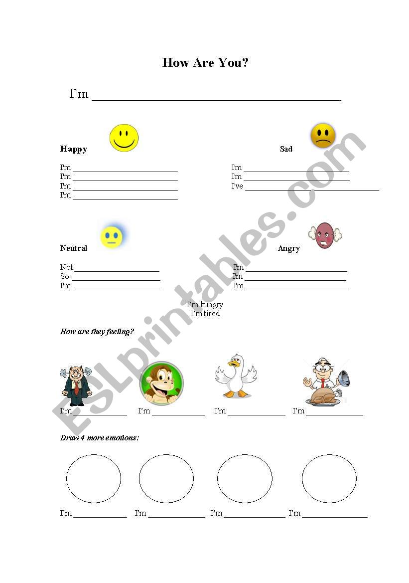 How Are You? worksheet