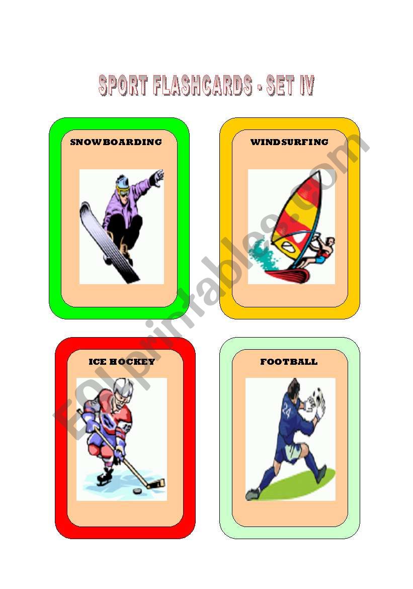 Sports Flashcard Part - 4 worksheet