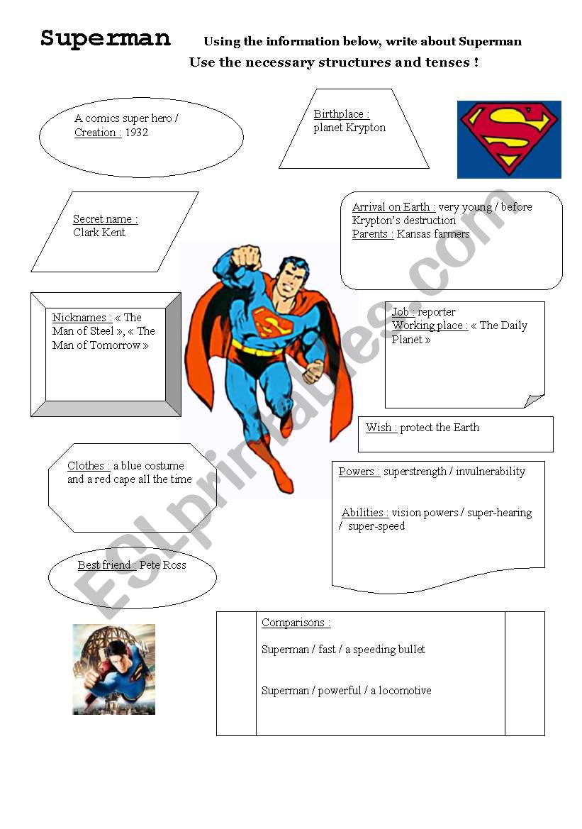 SUPERMAN worksheet