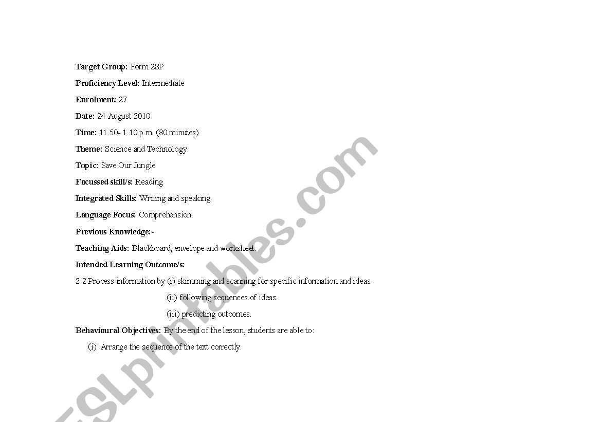 the trees and the lions worksheet