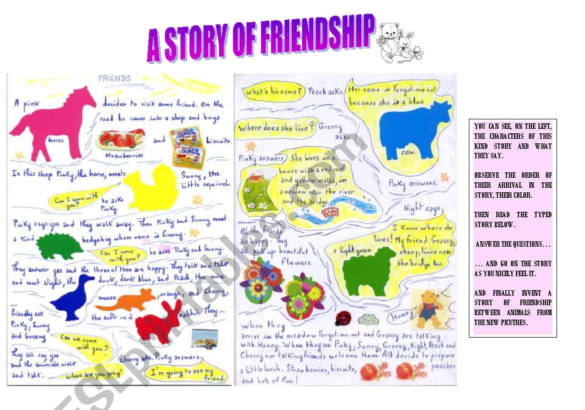 a story of friendship worksheet