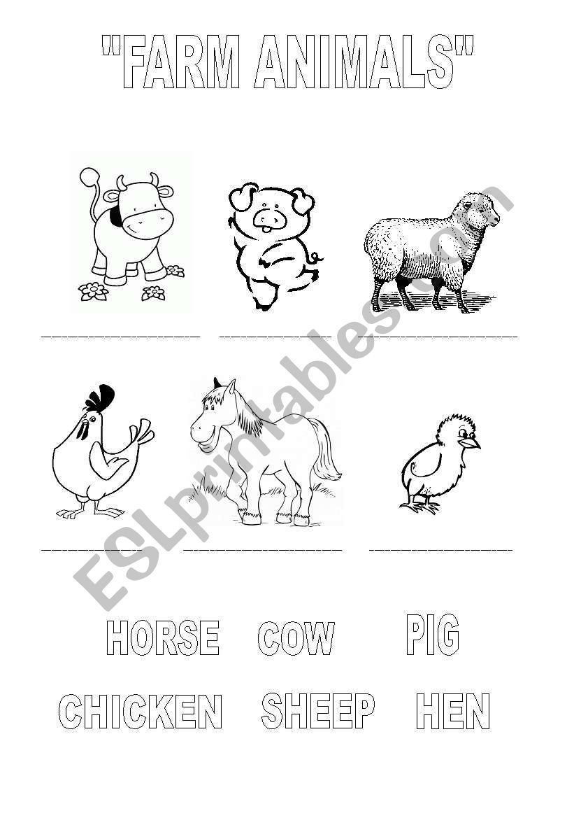 Farm Animals worksheet