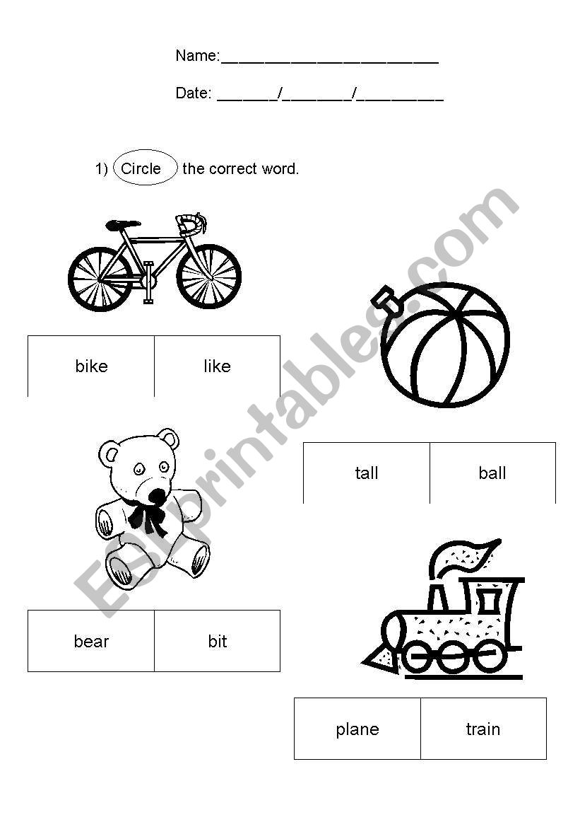 toys worksheet