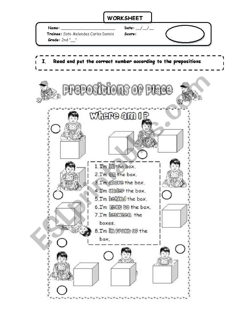 knowing prepositions worksheet