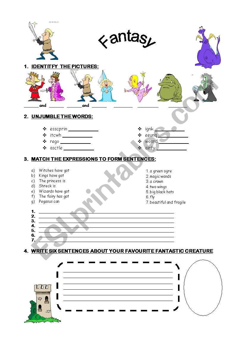 FANTASY worksheet