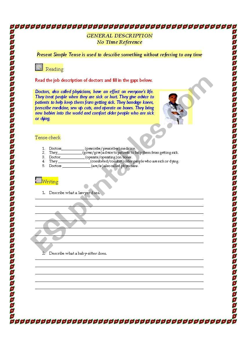 Present Simple Tense worksheet