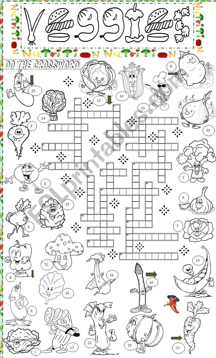 veggies worksheet