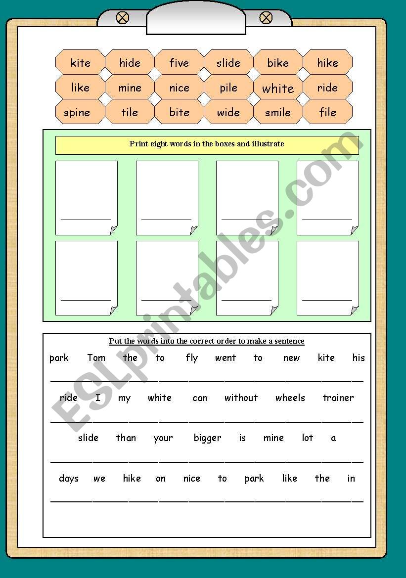 Working with words worksheet