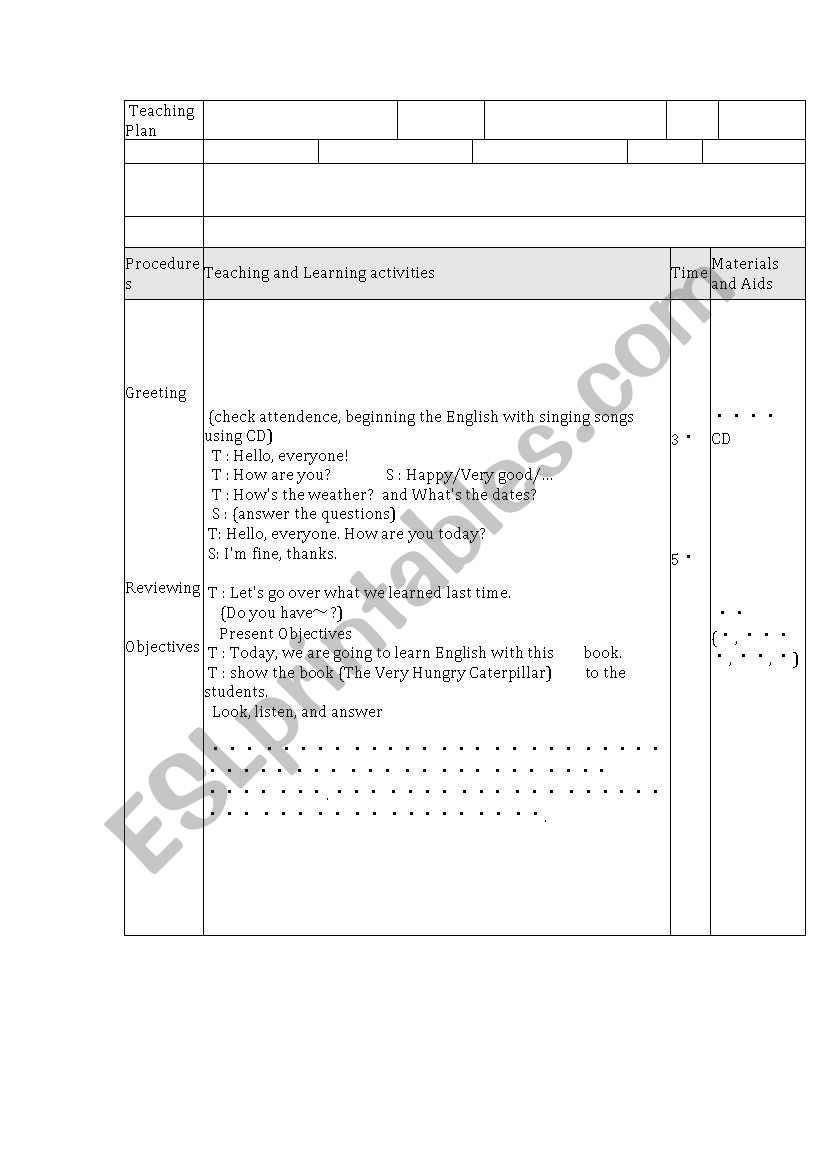 teacher plant worksheet