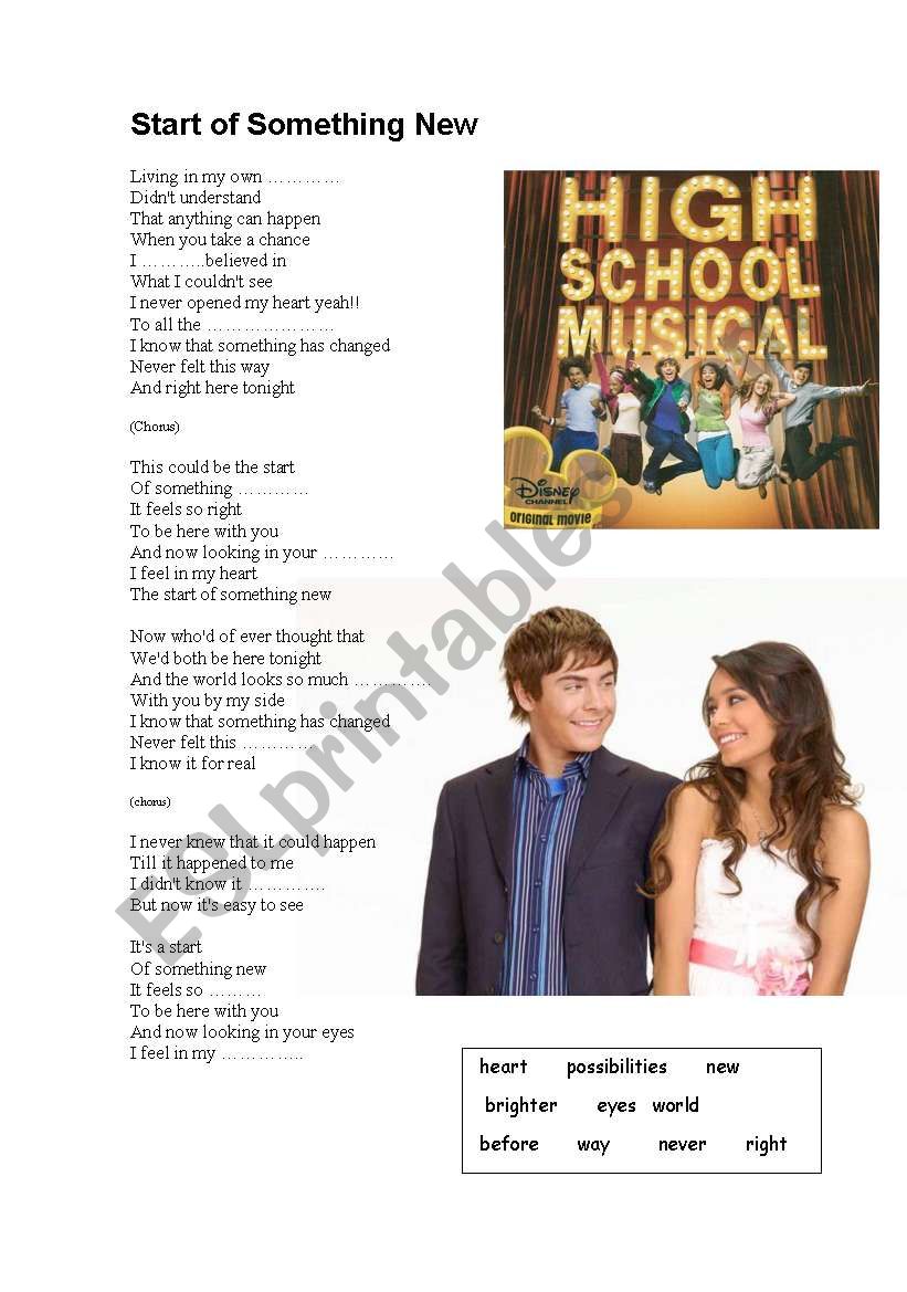 The Start of Something New, High School Musical
