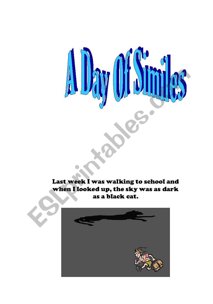 A Day Of Similes worksheet