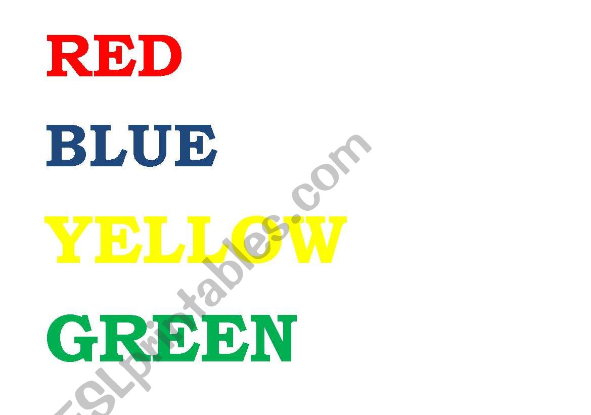 COLORS worksheet