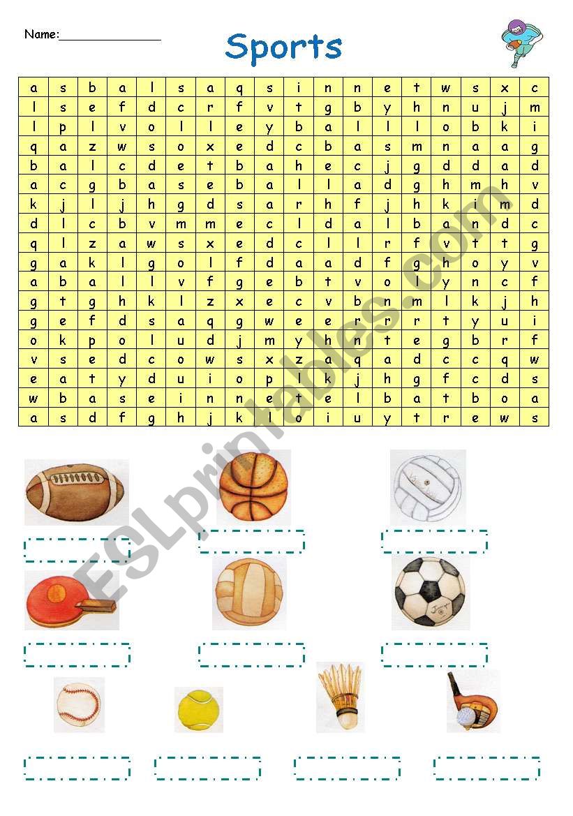 Sports worksheet