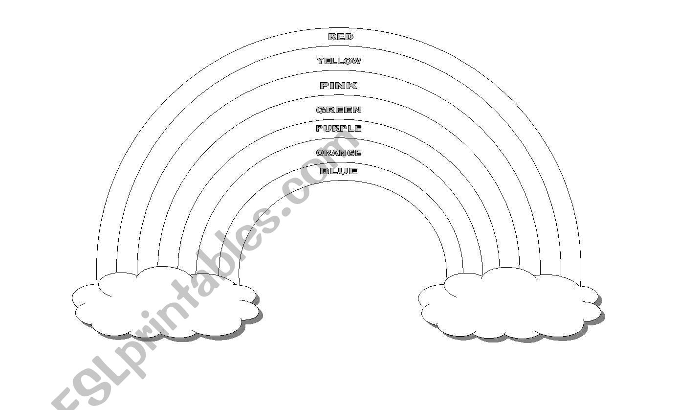 The colours of the rainbow worksheet