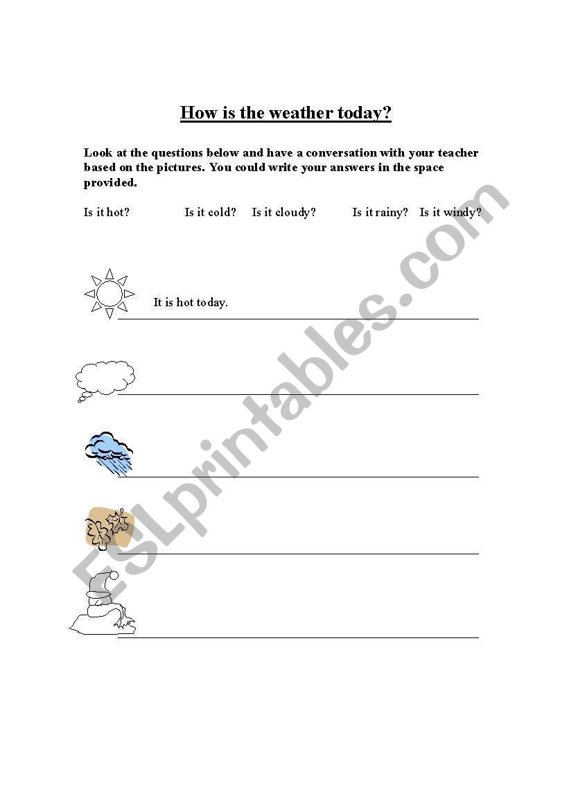 Weather talk worksheet