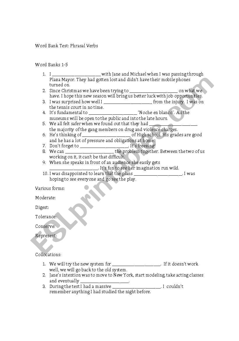 3 CAE PRACTICE ADVANCED TESTS ON  PHRASAL VERBS, COLLOCATIONS AND TRANSFORMING THE VARIOUS FORMS OF WORDS