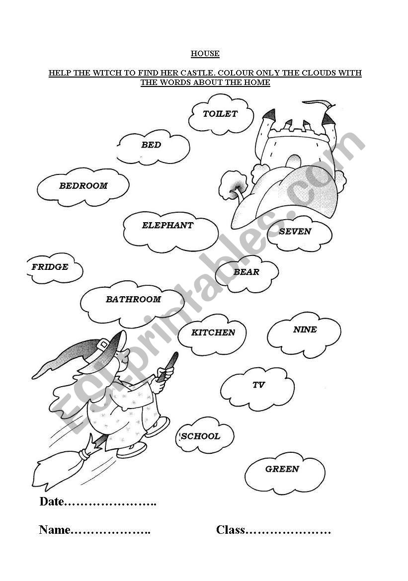 house worksheet