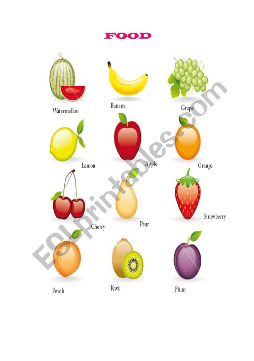 Food =) worksheet