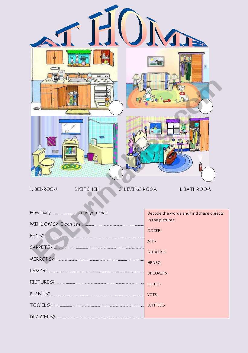 At home worksheet