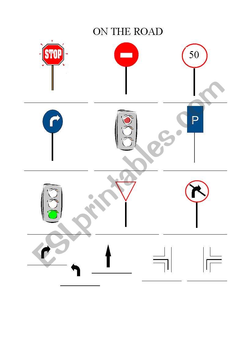 On the road worksheet