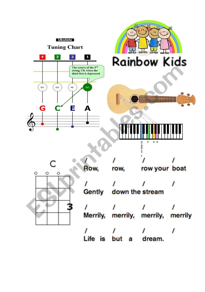 Ukulele class For kids Lesson 1 Tuning 