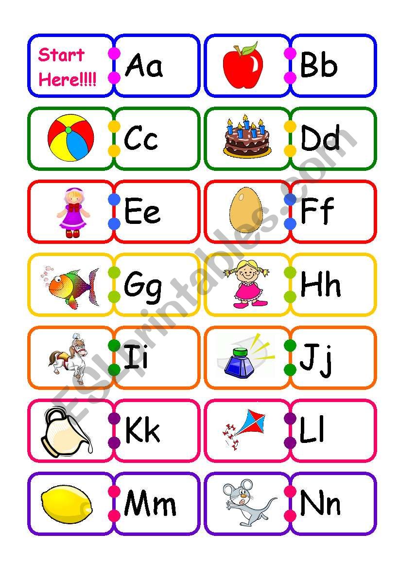 Alphabet Domino!!! worksheet