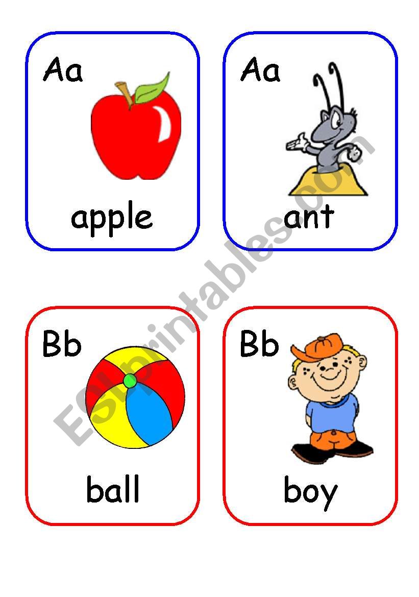 Alphabet words flashcards PART 1