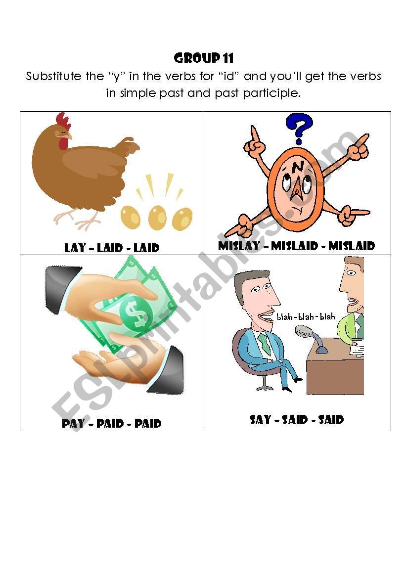 Irregular Verbs - Group 11 worksheet