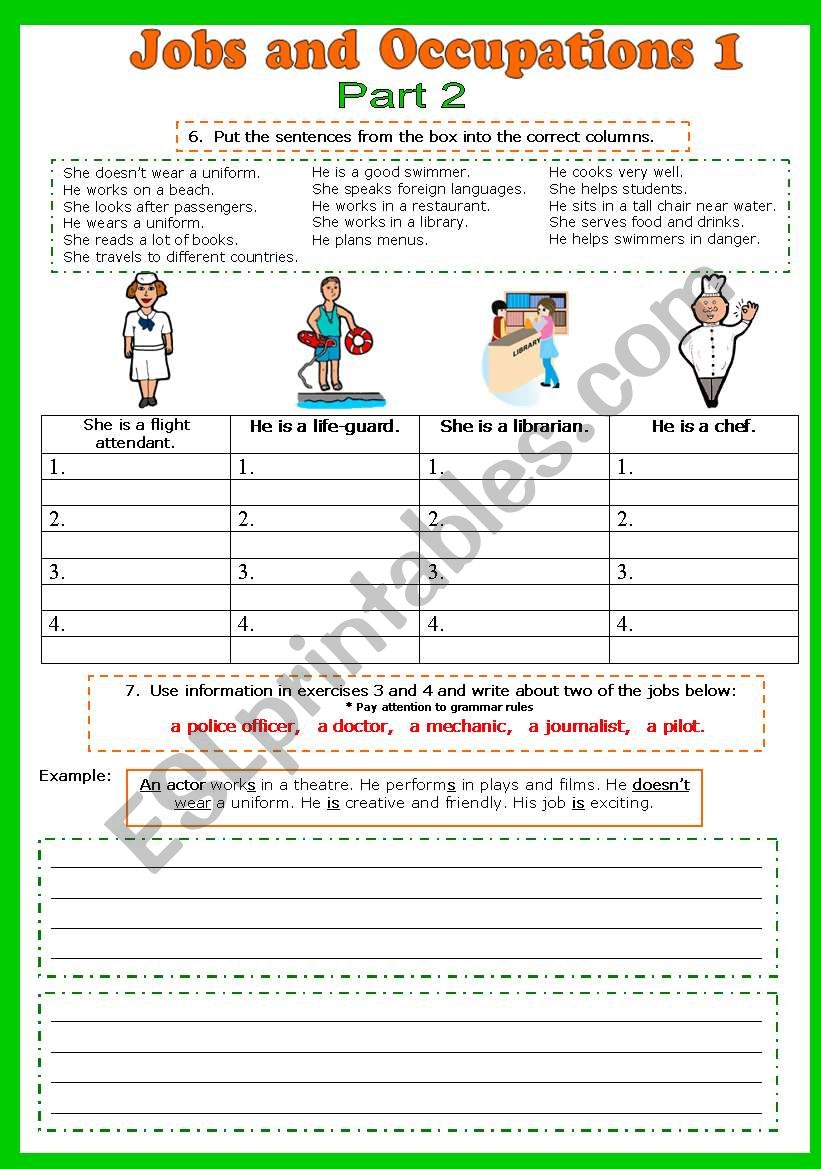 Jobs and Occupations 2/5 + Game (fully editable)