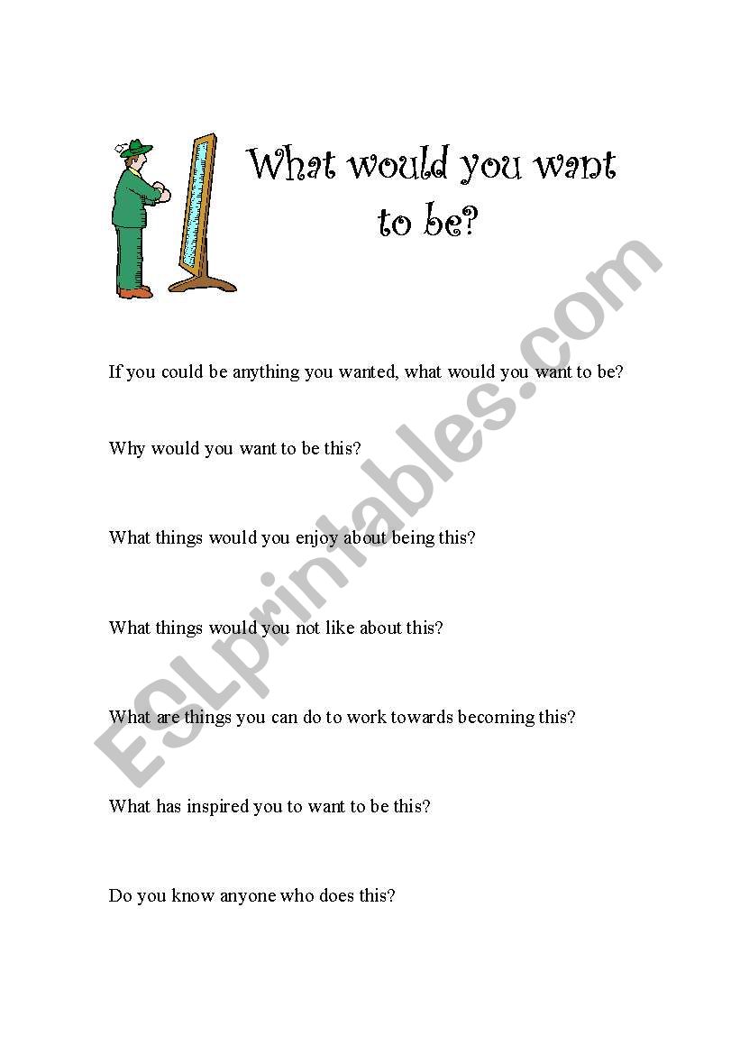 If You Could Be Anything... worksheet