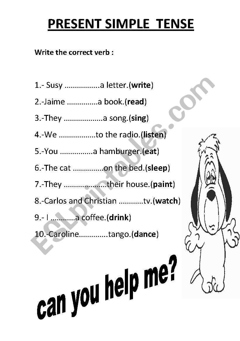 present simple tense worksheet