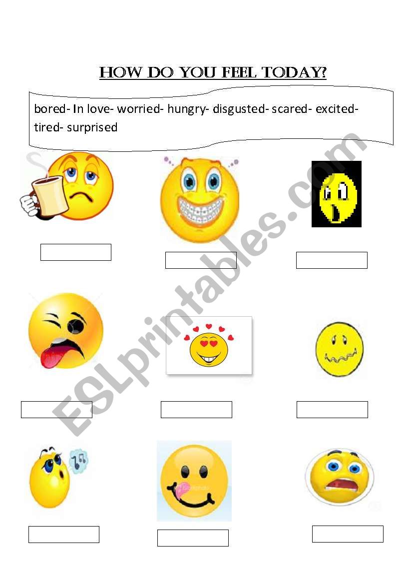 How do you feel? worksheet