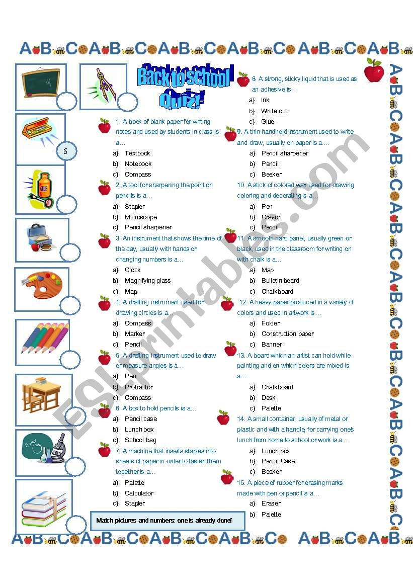 Back to school: Classroom supplies quiz!