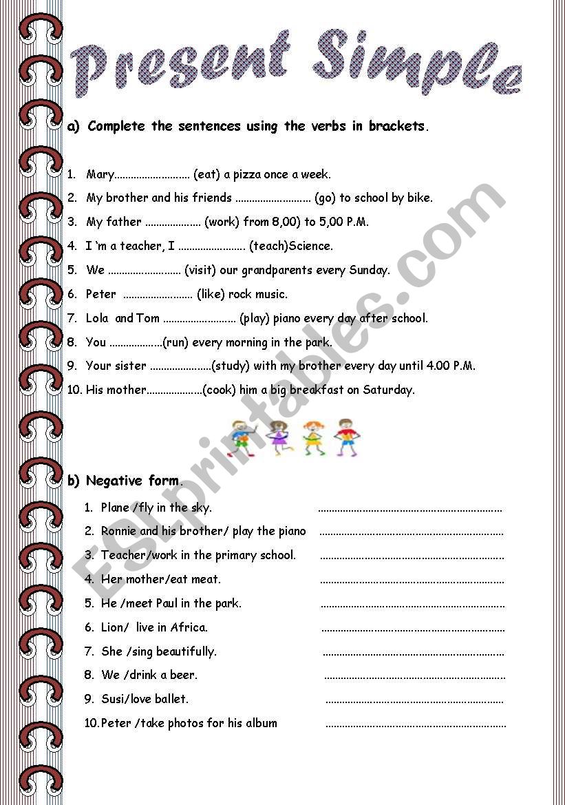 PRESENT SIMPLE worksheet