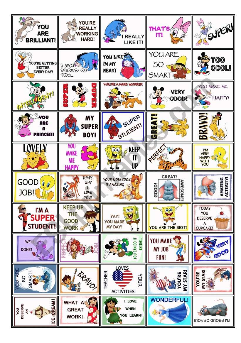 REWARD STICKERS worksheet