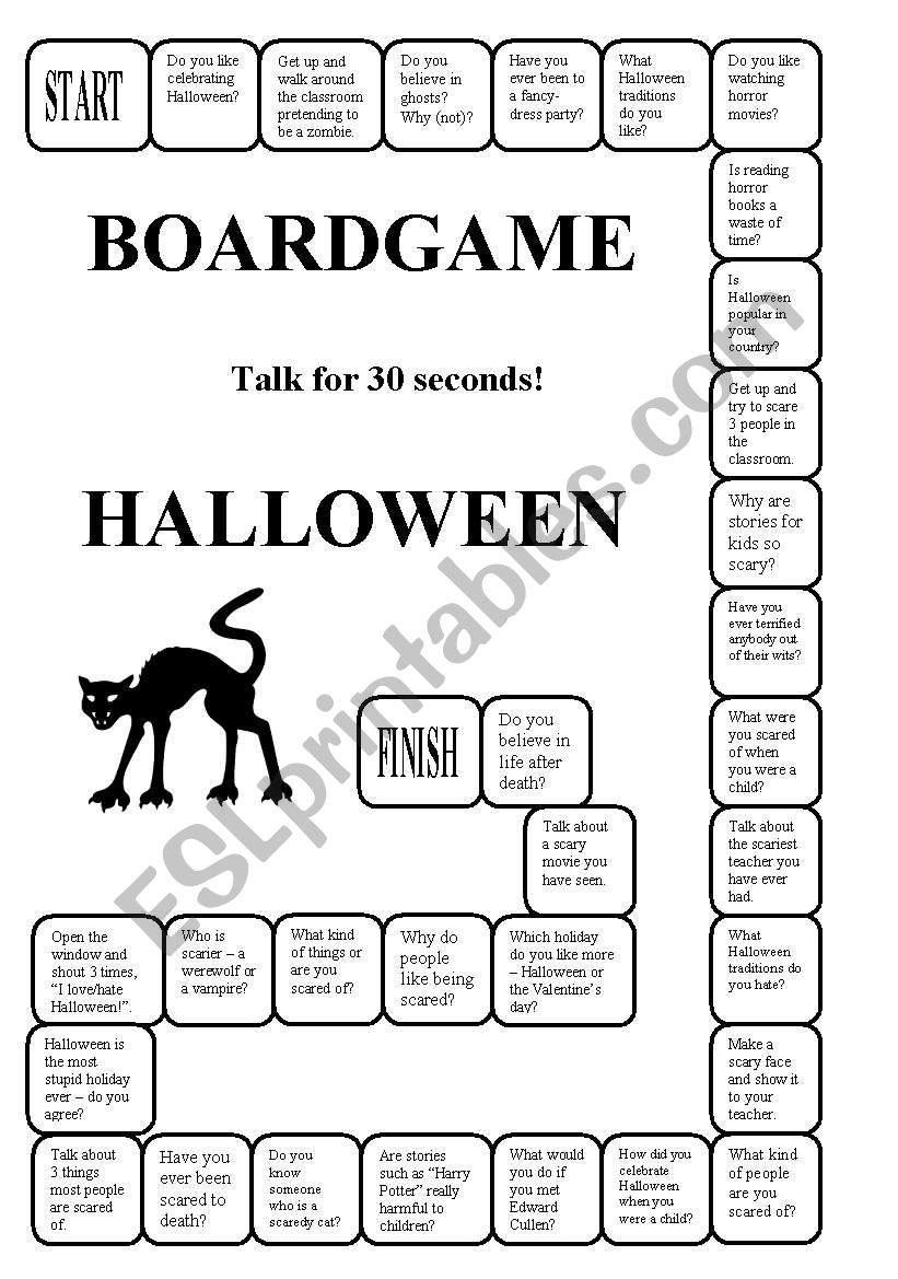 Halloween - a boardgame (editable)