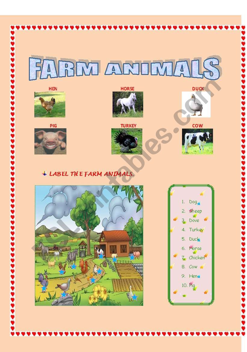 Farm Animals worksheet